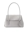 Tom Ford Eclipse Padlock Suede Tote Bag In Gray