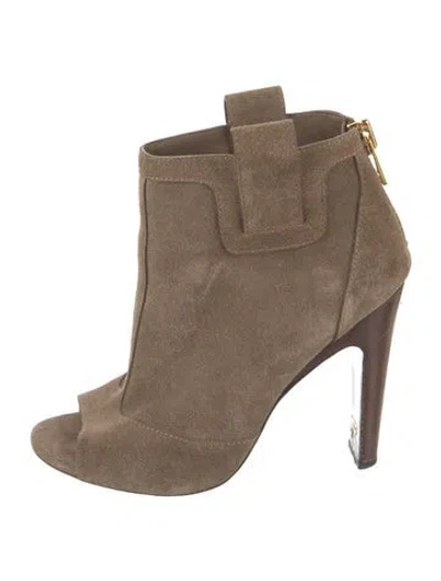 Pre-owned Tom Ford Suede Slingback Sandals In Brown