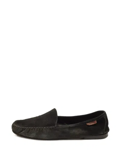 Pre-owned Tom Ford Suede Slip-on Loafers In Black