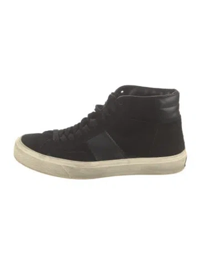 Pre-owned Tom Ford Suede Sneakers In Black