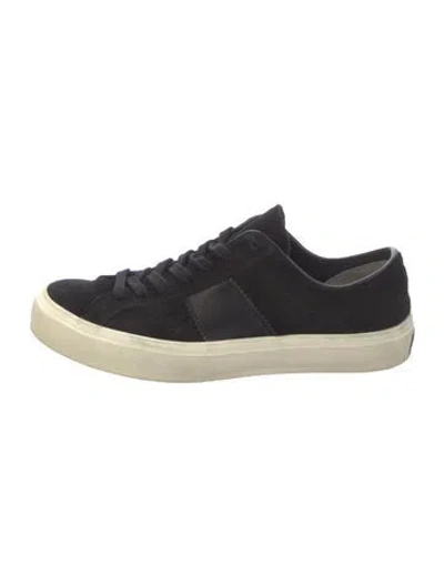 Pre-owned Tom Ford Suede Sneakers In Black