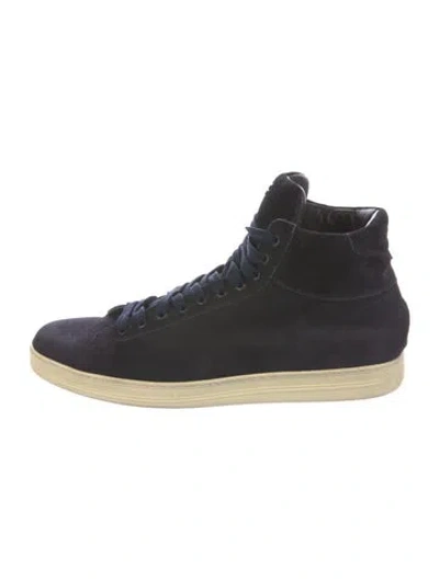 Pre-owned Tom Ford Suede Sneakers In Blue