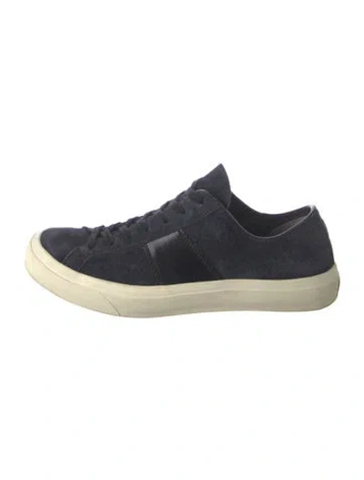 Pre-owned Tom Ford Suede Sneakers In Blue