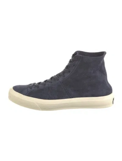 Pre-owned Tom Ford Suede Sneakers In Blue