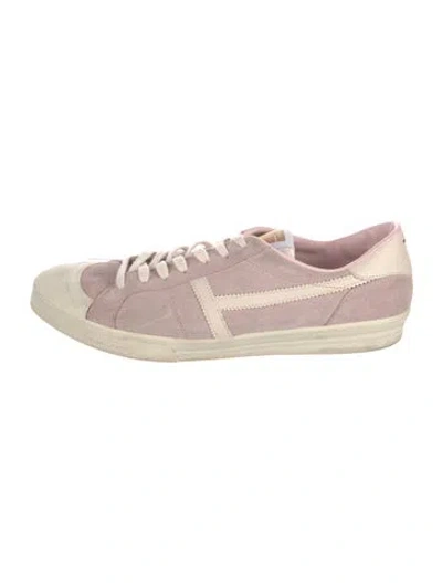 Pre-owned Tom Ford Suede Sneakers In Neutral