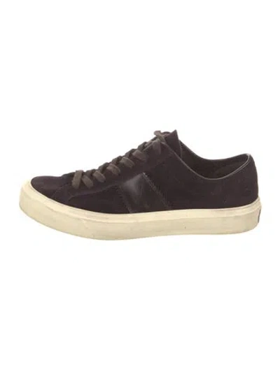 Pre-owned Tom Ford Suede Sneakers In Purple