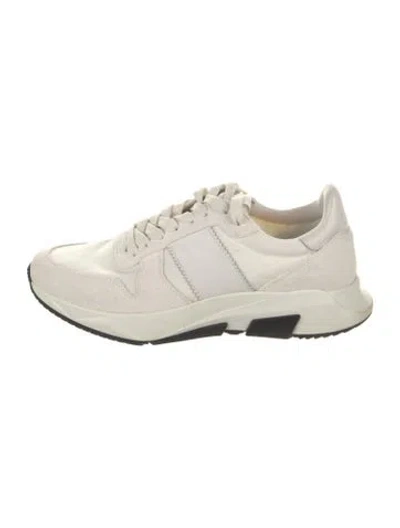 Pre-owned Tom Ford Suede Sneakers In White