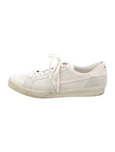 Pre-owned Tom Ford Suede Sneakers In White