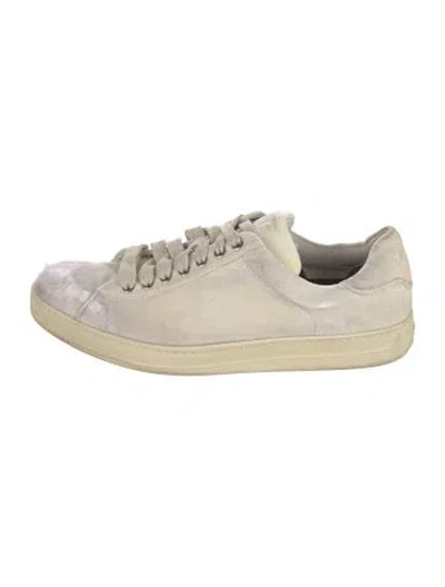 Pre-owned Tom Ford Suede Sneakers In White
