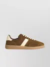 Tom Ford Suede Sneakers With Contrast Stripe And Rubber Sole