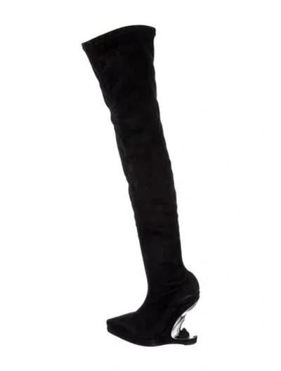 Pre-owned Tom Ford Suede Sock Boots In Black