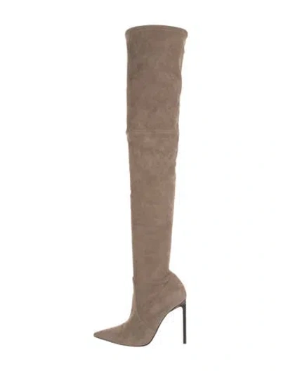 Pre-owned Tom Ford Suede Sock Boots In Neutral