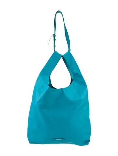 Pre-owned Tom Ford Suede Top Handle Bag In Blue