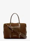 Tom Ford Suede Travel Bag With Leather Inserts In Brown