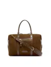 Tom Ford Suede Travel Bag With Leather Inserts In Brown