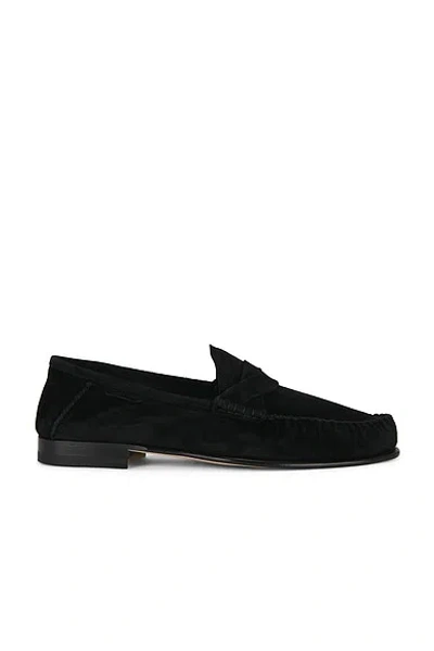 Tom Ford Suede Twisted Band Ripley Loafer In Black