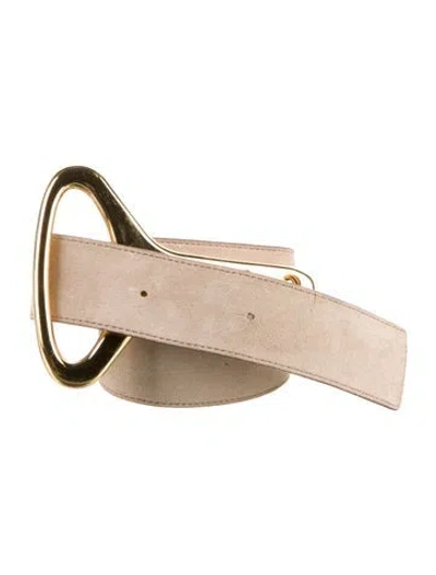 Pre-owned Tom Ford Suede Waist Belt In Neutral