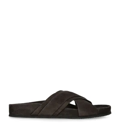 Tom Ford Suede Wicklow Sandals In Brown