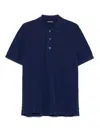 Tom Ford Blue Polo T-shirt With Embroidered Tone On Tone Logo In Cotton Man In Blue