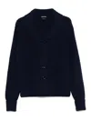 Tom Ford Cashmere Knit Sweater With Buffalo Horn Buttons And Shawl Collar In Black