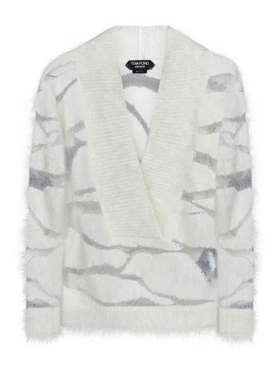 TOM FORD SUÉTER CUELLO REDONDO - BLANCO