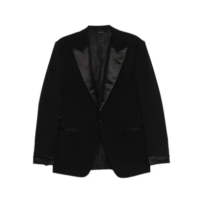 Tom Ford Shawl-lapels Suit In Black