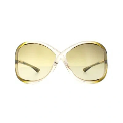 Pre-owned Tom Ford Sunglasses 0009 Whitney 74f Transparent Brown Fade Brown Gradient