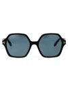 Tom Ford Squared Sunglasses Ft1032 01 A In 01a Nero Lucido / Fumo