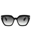 Tom Ford Squared Sunglasses Ft0939 01 B In 01b Nero Lucido / Fumo Grad