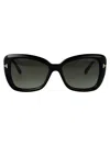 Tom Ford Sunglasses In 01b Nero Lucido / Fumo Grad
