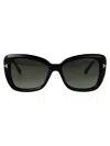 Tom Ford Sunglasses In 01b Nero Lucido / Fumo Grad
