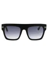 Tom Ford Renee Smoke Gradient Browline Ladies Sunglasses Ft0847 01b 52 In 01b Nero Lucido / Fumo Grad