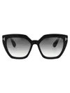 Tom Ford Squared Sunglasses Ft0939 01 B In 01b Nero Lucido / Fumo Grad