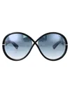 Tom Ford Sunglasses In 01x Nero Lucido / Blu Specchiato