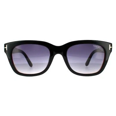 Pre-owned Tom Ford Sunglasses 0237 Snowdon 05b Black & Brown Smoke Gray Gradient