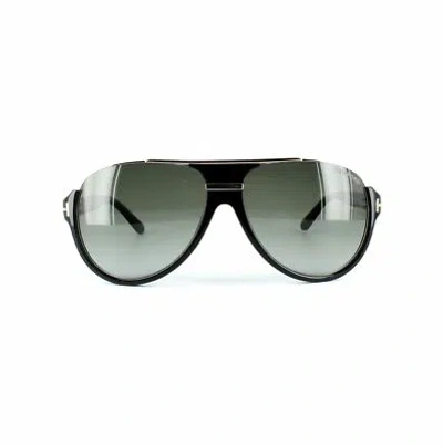 Pre-owned Tom Ford Sunglasses 0334 Dimitry 01p Shiny Black Green Gradient