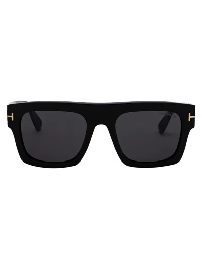 Tom Ford Sunglasses In 01a Nero Lucido / Fumo