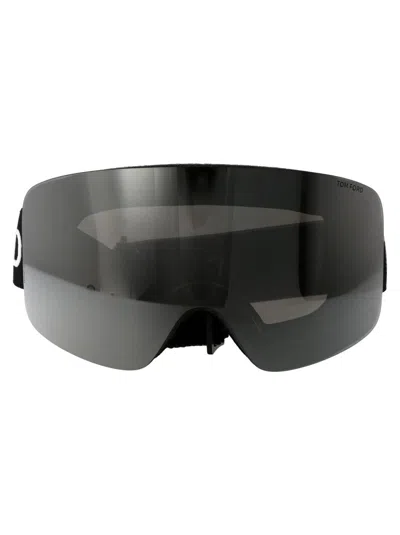 Tom Ford Sunglasses In 01c Nero Lucido / Fumo Specchiato