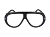 Tom Ford Black Bronson Pilot Blue Block Glasses In Black