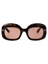 Tom Ford Eyewear Rectangle Frame Sunglasses In Brown