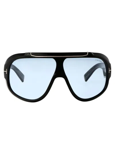 Tom Ford Sunglasses In 01v Nero Lucido / Blu