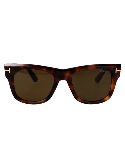 Tom Ford Eyewear Square Frame Sunglasses In Brown