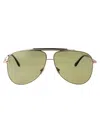 Tom Ford Brady Sunglasses In 28n Oro Rosé Lucido / Verde