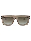 Tom Ford Sunglasses In 47q Marrone Chiaro/altri / Verde Specchiato