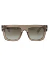 Tom Ford Sunglasses In 47q Marrone Chiaro/altri / Verde Specchiato