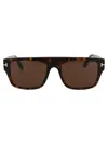 Tom Ford Tortoiseshell-effect Square-frame Sunglasses In 52e Avana Scura / Marrone