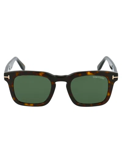 Tom Ford Sunglasses In 52n Avana Scura / Verde