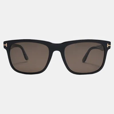 Pre-owned Tom Ford Sunglasses 56 In Black