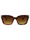 Tom Ford Beatrix Ft0613 52h Geometric Polarized Sunglasses In Avana Bionda / Marrone Grad