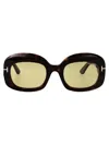 Tom Ford Eyewear Rectangle Frame Sunglasses In Black
